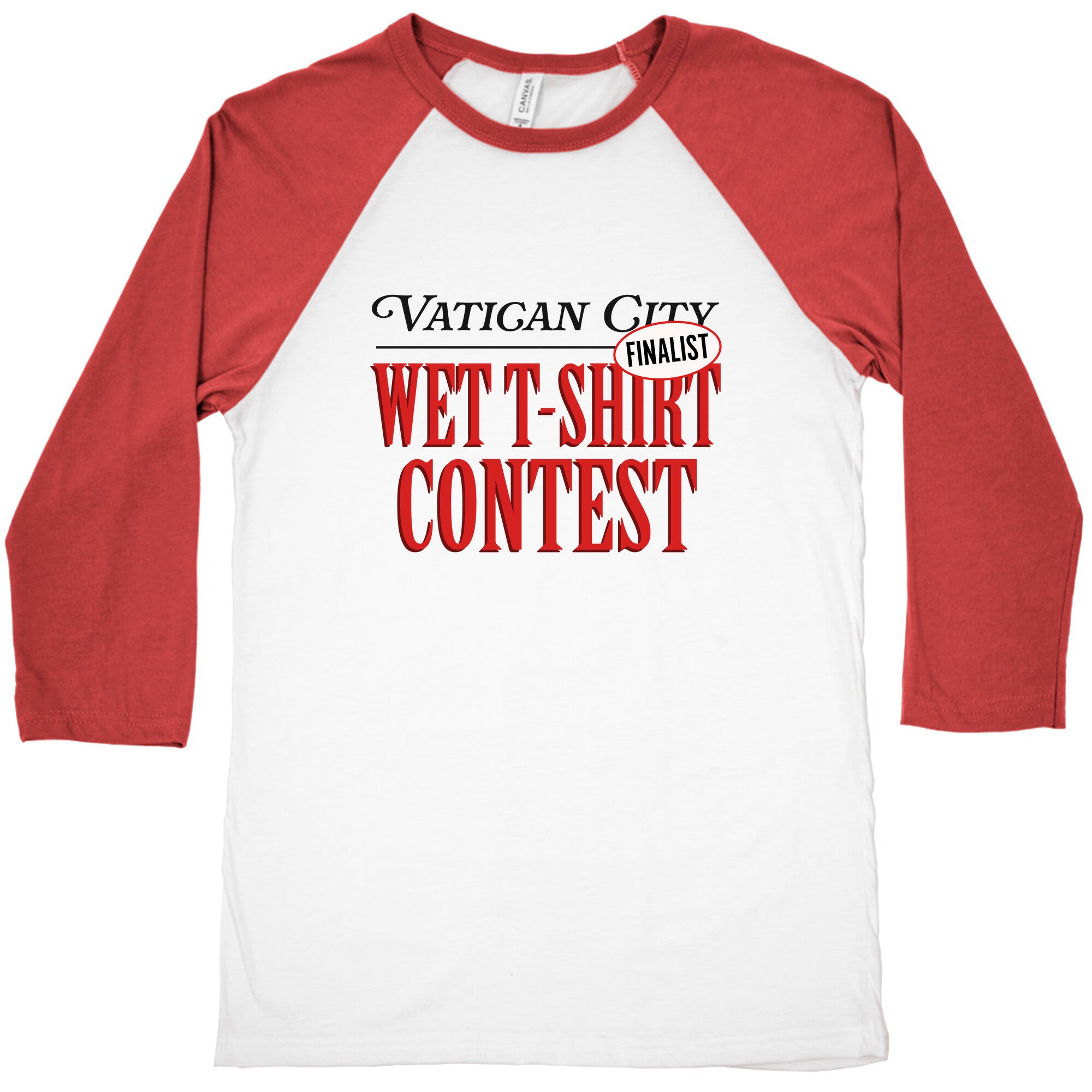Vatican Wet T Shirt Contest Finalist Baseball Tee